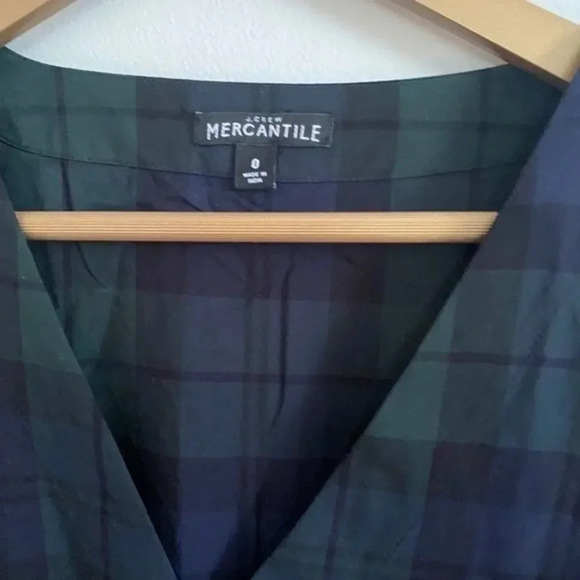 J. Crew Blackwatch Tartan Plaid Wrap Top - Picture 7 of 10